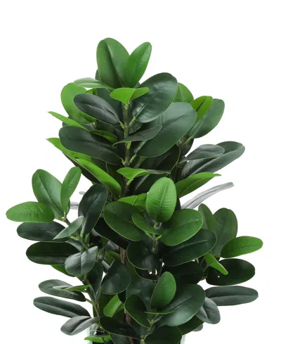 Shop Monarch Specialties 31" Indoor Artificial Floor Garcinia Tree With Decorative White Cement Pot In Green