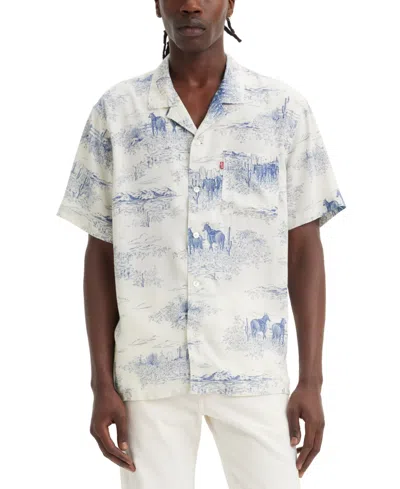 Shop Levi's Men's Sunset Printed Button-down Camp Shirt In Western To