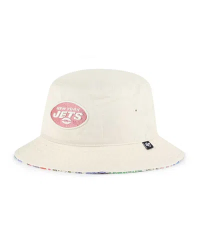 Shop 47 Brand Women's ' Natural New York Jets Pollinator Bucket Hat