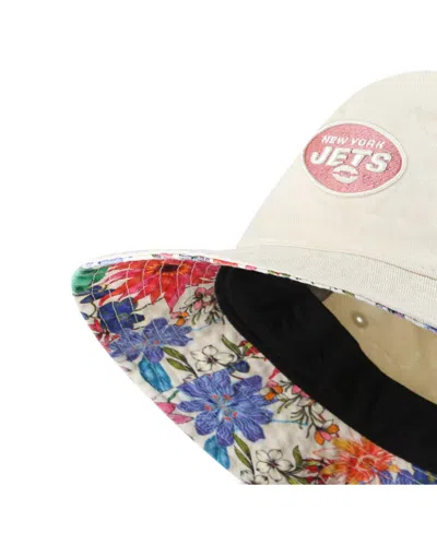 Shop 47 Brand Women's ' Natural New York Jets Pollinator Bucket Hat