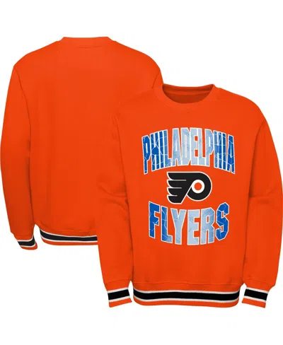 Shop Outerstuff Big Boys Orange Philadelphia Flyers Classic Blueliner Pullover Sweatshirt