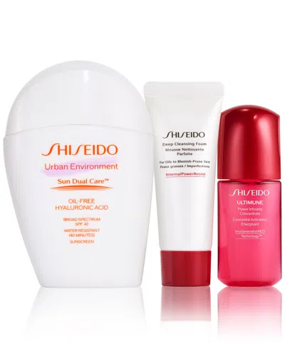 Shop Shiseido 3-pc. Daily Suncare & Skincare Essentials Set In No Color