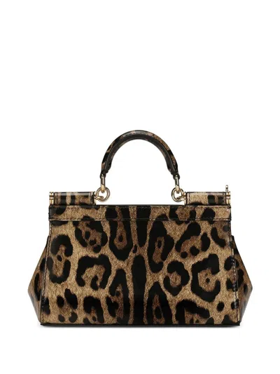 Shop Dolce & Gabbana Sicily Small Leopard Print Handbag In Animalier1