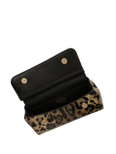 Shop Dolce & Gabbana Sicily Small Leopard Print Handbag In Animalier1