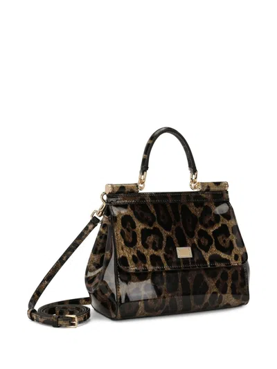 Dolce & Gabbana Leopard Print Sicily Tote In Animalier1