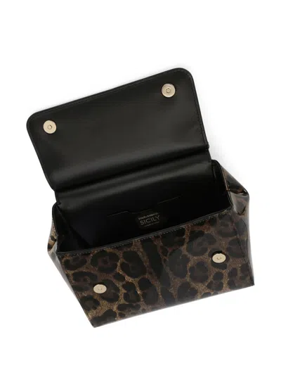 Shop Dolce & Gabbana Sicily Medium Leopard Print Handbag In Animalier1