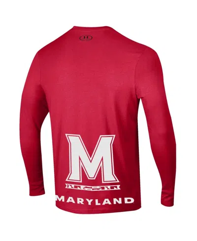 Shop Under Armour Men's And Women's  Red Maryland Terrapins 2024 On-court Bench Unity Performance Long Sle