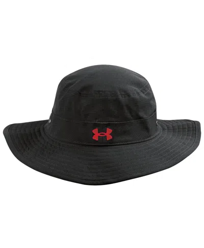 Shop Under Armour Men's  Black Wisconsin Badgers Performance Boonie Bucket Hat