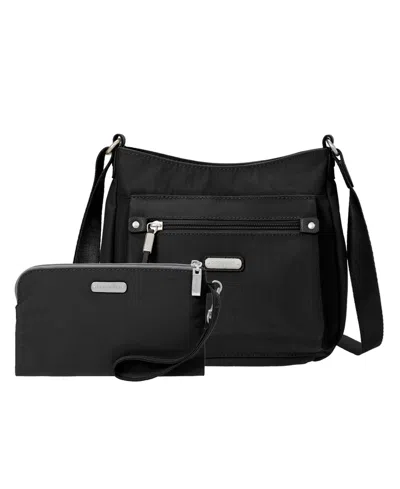 Baggallini Uptown With Rfid Wristlet In Black