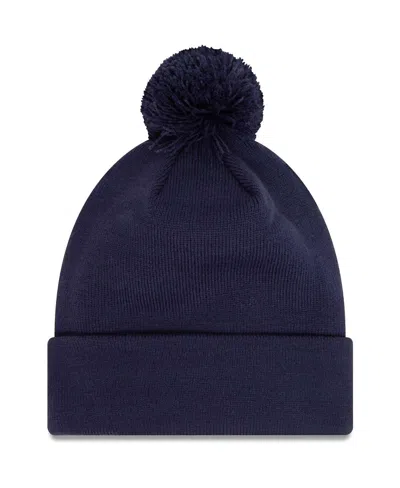Shop New Era Men's  Navy Tottenham Hotspur Iridescent Cuffed Knit Hat With Pom