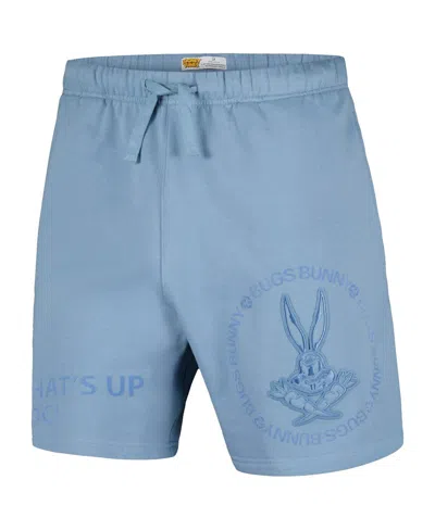 Freeze Max Men's  Blue Looney Tunes Skeleton Fleece Shorts In Blue