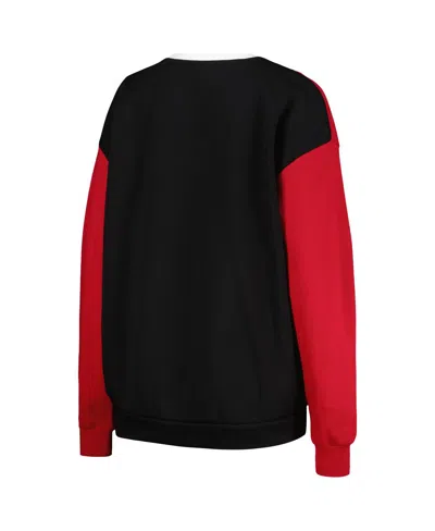 Gameday Couture Women's  White, Black Usc Trojans Vertical Color-block Pullover Sweatshirt In White,black
