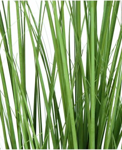 Monarch Specialties 47" Indoor Artificial Floor Grass Tree With Black Pot In Green