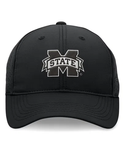 Shop Top Of The World Men's  Black Mississippi State Bulldogs Liquesce Trucker Adjustable Hat
