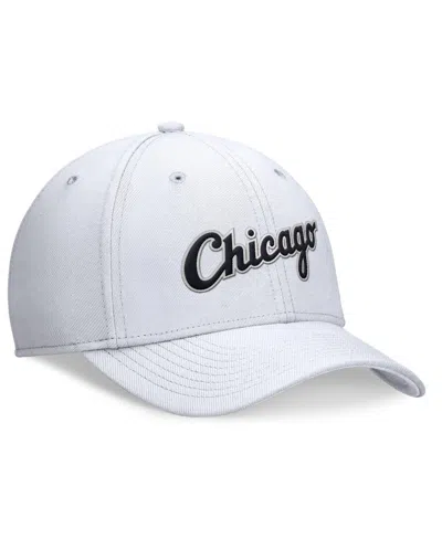 Nike Chicago White Sox True  Men's Dri-fit Mlb Fitted Hat In White