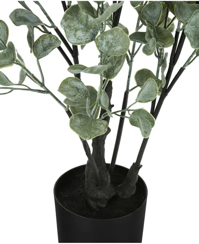 Shop Monarch Specialties 35" Indoor Artificial Floor Eucalyptus Tree With Black Pot In Green