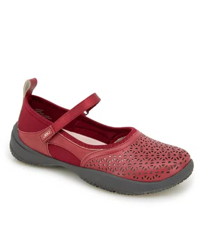 Shop Jbu Women's Dandelion Hook And Loop Closure Sporty Flat Shoe In Red