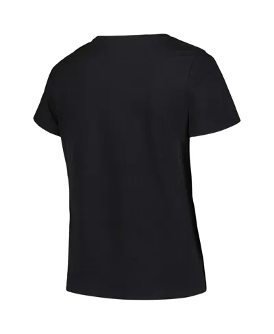 Shop Profile Women's  Black Iowa Hawkeyes Plus Size Arch Over Logo Scoop Neck T-shirt