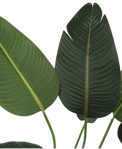 Monarch Specialties 44" Indoor Artificial Floor Bird Of Paradise Tree With Black Pot In Green