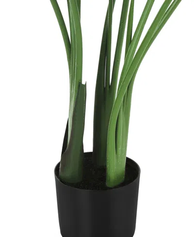 Monarch Specialties 44" Indoor Artificial Floor Bird Of Paradise Tree With Black Pot In Green