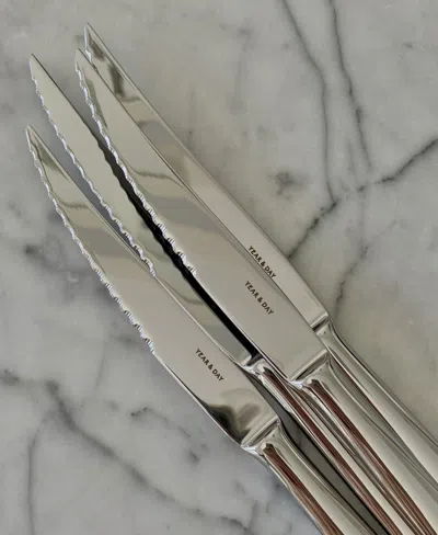 Shop Year & Day Steak Knives, Set Of 4 In Polished Steel