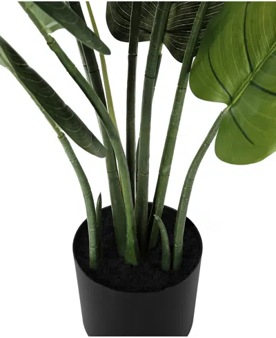 Monarch Specialties 37" Indoor Artificial Floor Aureum Tree With Black Pot In Green