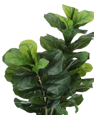 Shop Monarch Specialties 41" Indoor Artificial Floor Fiddle Tree With Black Pot In Green