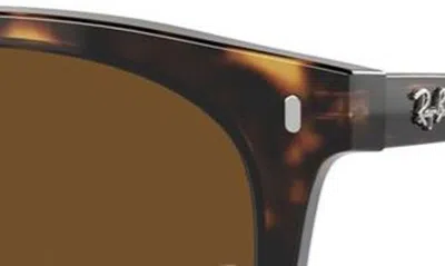 Ray Ban 53mm Polarized Square Sunglasses In Havana