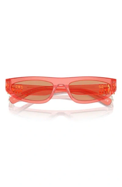 Miu Miu 56mm Irregular Sunglasses In Orange