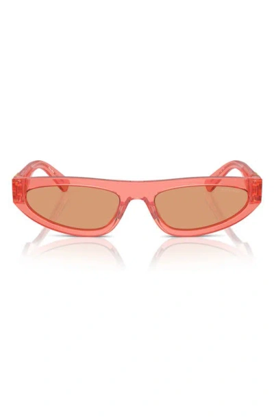 Miu Miu 56mm Irregular Sunglasses In Orange