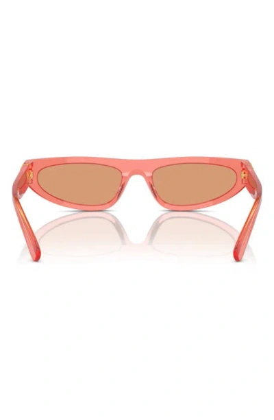 Miu Miu 56mm Irregular Sunglasses In Orange