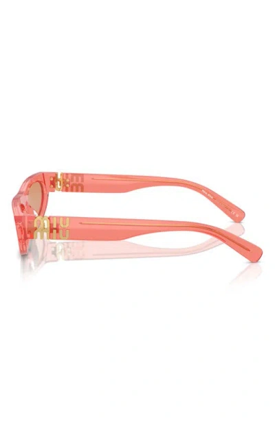 Miu Miu 56mm Irregular Sunglasses In Orange