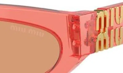 Shop Miu Miu 56mm Irregular Sunglasses In Orange