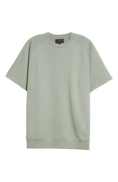 Shop Beams Cutoff Sleeve French Terry Sweatshirt In Green