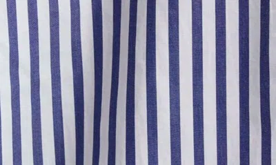 Shop Nili Lotan Yorke Stripe Shirt In Large Dark Navy/ White