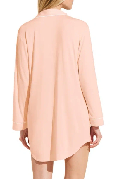 Shop Eberjey Gisele Jersey Knit Sleep Shirt In Petal Pink