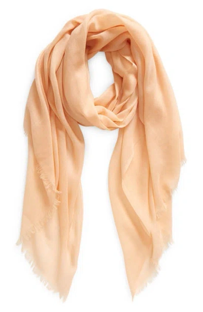 Shop Vince Lightweight Cashmere Scarf In Cantaloupe