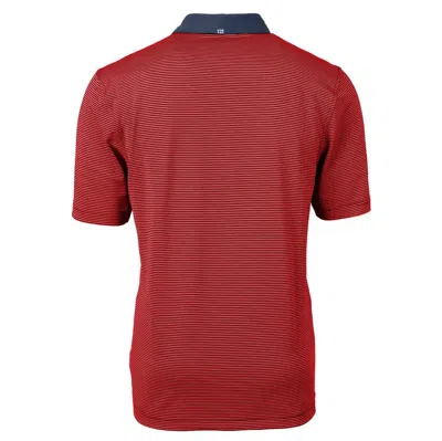 Shop Cutter & Buck Red/navy Houston Texans Big & Tall Virtue Eco Pique Micro Stripe Recycled Polo
