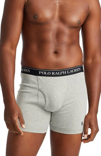 Polo Ralph Lauren 3 Pack Trunks In Black With Logo Waistband In Multicolor
