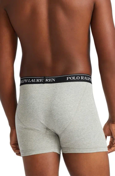 Polo Ralph Lauren 3 Pack Trunks In Black With Logo Waistband In Multicolor