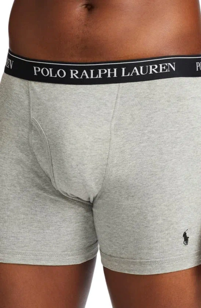 Polo Ralph Lauren 3 Pack Trunks In Black With Logo Waistband In Multicolor