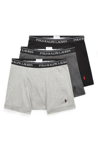 Polo Ralph Lauren 3 Pack Trunks In Black With Logo Waistband In Multicolor