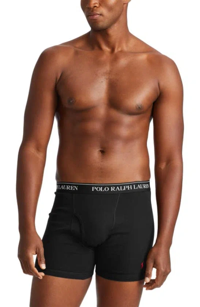 Polo Ralph Lauren 3 Pack Trunks In Black With Logo Waistband In Multicolor