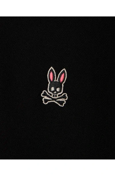 Shop Psycho Bunny Kingsbury Tipped Piqué Polo In Black