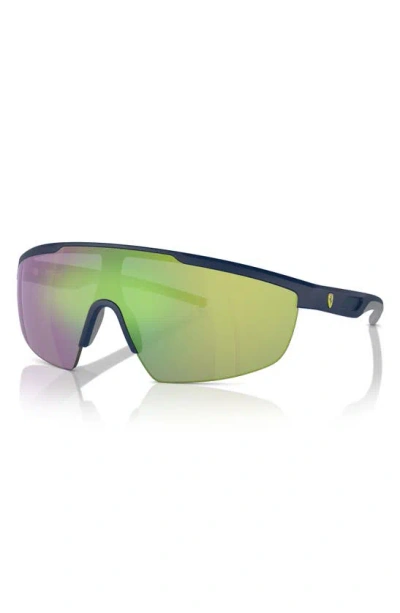 Scuderia Ferrari 140mm Shield Sunglasses In Matte Blue