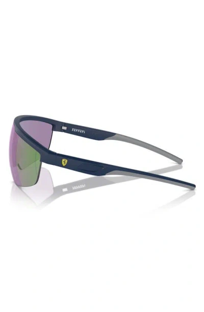 Shop Scuderia Ferrari 140mm Shield Sunglasses In Matte Blue