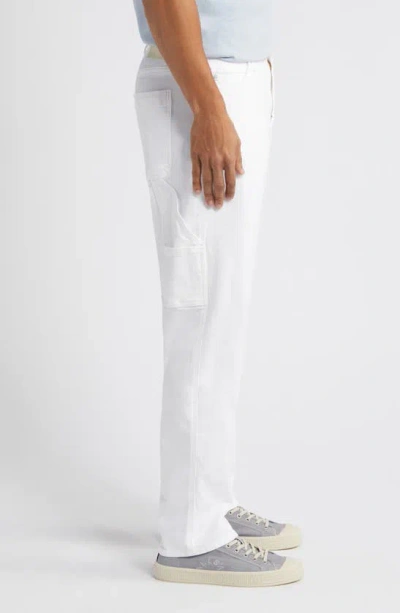 Shop Ag Wells Relaxed Tapered Carpenter Jeans In White