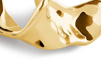 Monica Vinader The Wave Pendant Necklace In 18ct Gold Vermeil