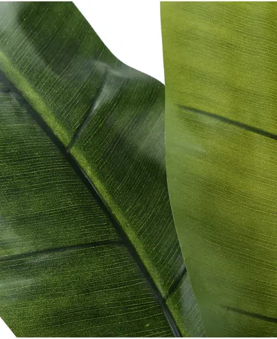 Monarch Specialties 55" Indoor Artificial Floor Banana Tree With Black Pot In Green