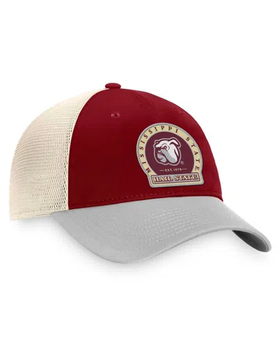 Top Of The World Men's  Maroon Mississippi State Bulldogs Refined Trucker Adjustable Hat In Maroon